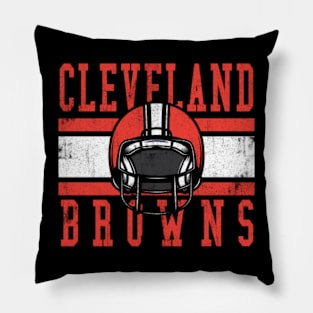 Varsity Football Cleveland Rustic Pillow