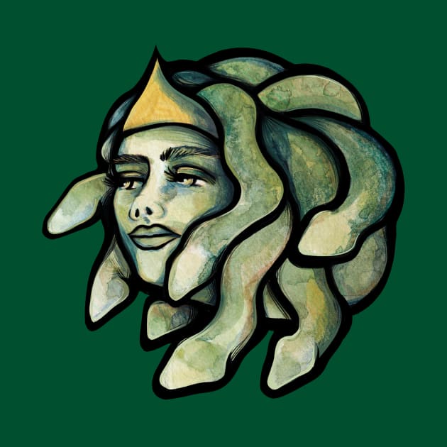 Medusa Gorgon Face by bubbsnugg