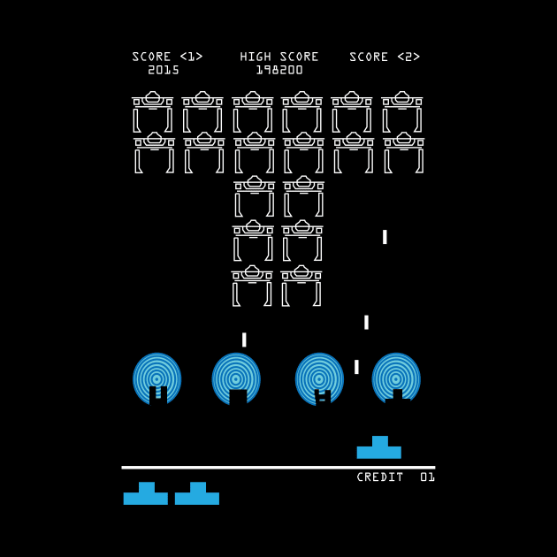 Tron Meets Space Invaders by Designrede