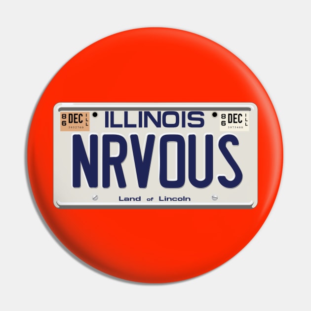 Ferris Bueller's Day Off - NRVOUS Ferrari Licence Plate Pin by Uri_the_Red