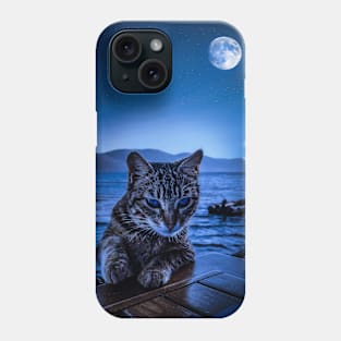 Cat in the night Phone Case