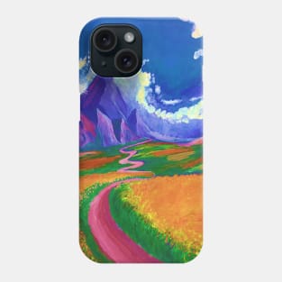 Flowers Hill- Horizon Way- Hand painting- Colorful lover Phone Case