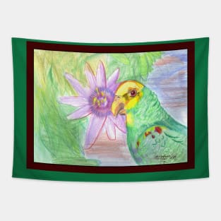 Bird in the Hand Veterinary exotic birds yellow double yellow shouldered amazon headed flower parrot feminine grey songbird nature lover loves avian Tapestry