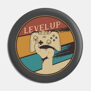 Level Up Retro Gamer Pin