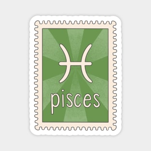 Pisces Zodiac Sign Stamp Magnet