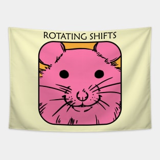 Rotating shifts - Girl hamster Tapestry