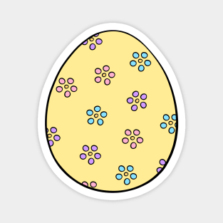 Floral Easter Egg Magnet