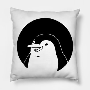 Penguin in Circle Pillow
