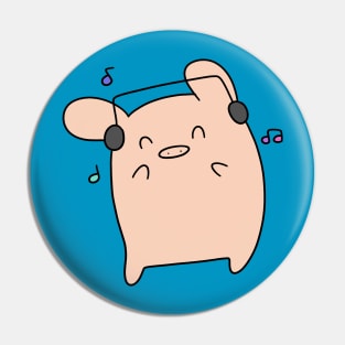 Dancing Headphones Pig Pin