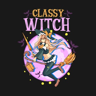 Anime Classy Witch Design T-Shirt