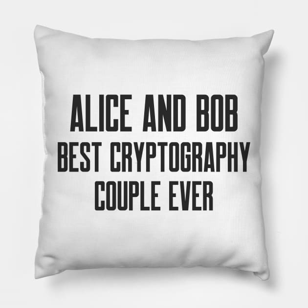 Alice and Bob Best Cryptography Couple Ever Pillow by FSEstyle