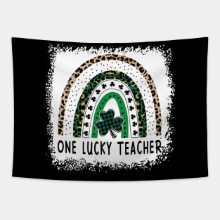 One Lucky Teacher Rainbow St Patricks Day Tapestry