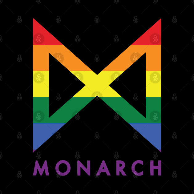 Monarch logo - in rainbow by whatyouareisbeautiful