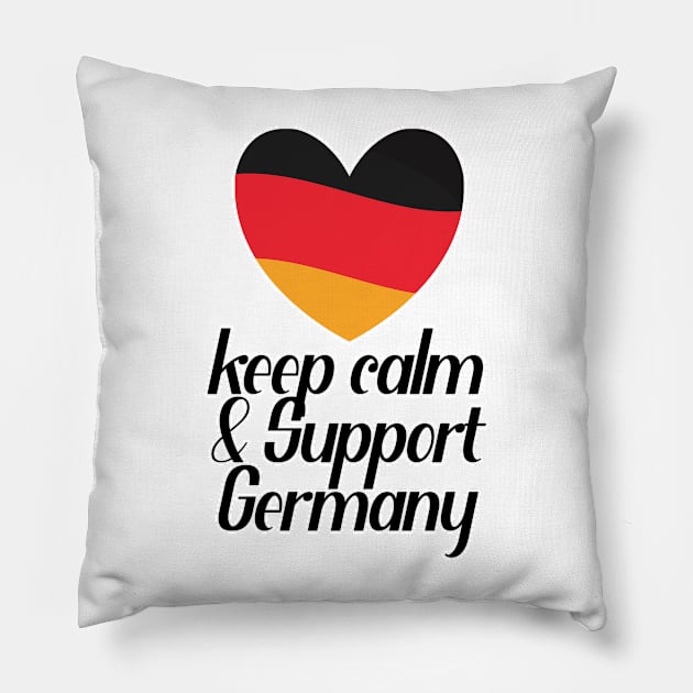 Keep Calm And Support Germany Pillow by nextneveldesign