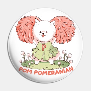 Pom Pomeranian - Cute Cheerleader Dog Gift Pin