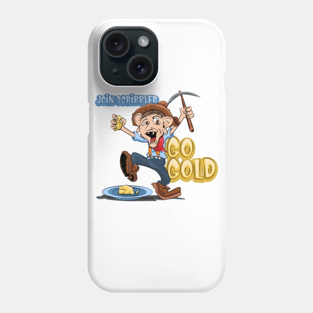 Join Scribbler and Go Gold by John Mariano Phone Case by scribbler1974