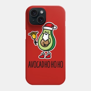 Avocadho ho ho funny Christmas Santa avocado pun Phone Case