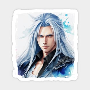 Watercolor of Sephiroth from Final Fantasy Magnet