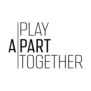 Play Apart Together | Black Print T-Shirt