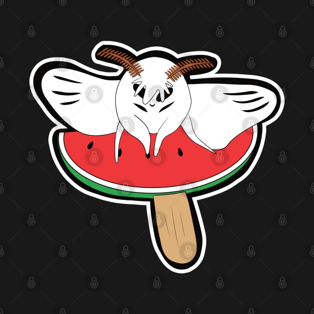 The Furry Moth and the Watermelon Popsicle by DDDInspiration