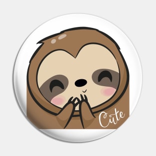 Cute sloth face Pin