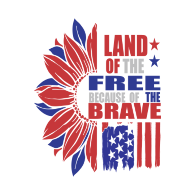 land of the free because of the brave decal