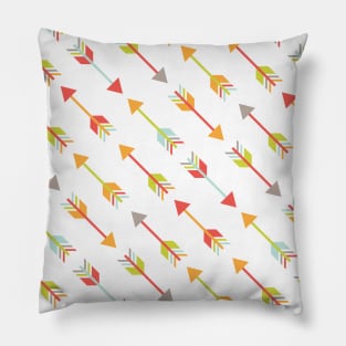 Blue Lime Tribal Arrows Pattern Indian Ethnic Pillow
