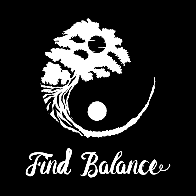 Bonsai Funny Quote Find Balance Zen Planting Gift by Hasibit