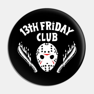 Slasher Retro 80's Club Logo Parody Pin