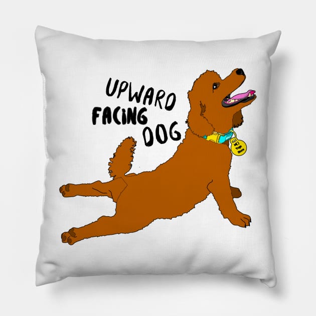 Upward facing dog Pillow by M[ ]