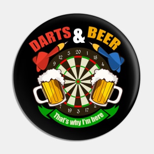 Darts And Beer Happy New Year T-shirt - New Year's Eve Beer Pin