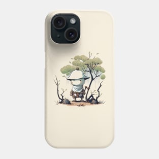 Funny Wandering Ronin through the forest Phone Case