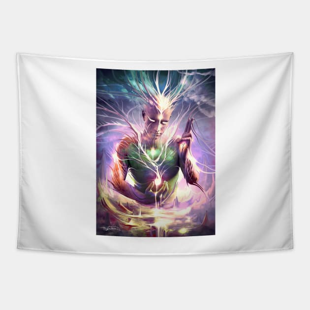 Humanseed Act.3: Prana Tapestry by silviovieiraart