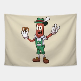 Oktoberfest Sausage With Pretzel Tapestry