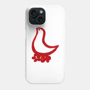 Little bird and red eggs (cut-out) Phone Case