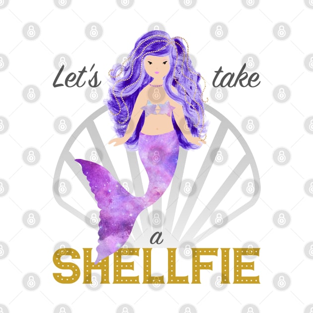 Mermaid: Let's take a shellfie (purple) by oceanys