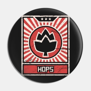 HOPS – Vintage Style Propaganda Poster Pin