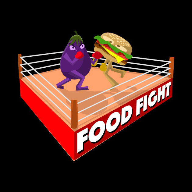 The Ultimate Food Fight by dinomitrondesigns