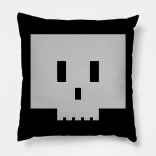 Minimalist Pixel Skull Pillow