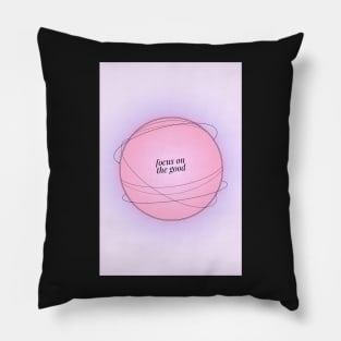 Modern Abstract Positive Affirmation Aesthetic Pink and Purple Gradient Aura Pillow