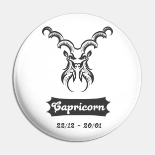 Zodiac signs of Capricorn Pin