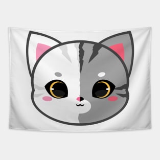 Cute Chimera White and Grey Cat Tapestry