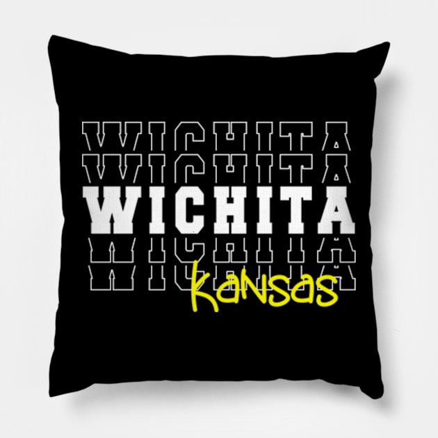 Wichita city, Kansas Wichita KS Pillow by TeeLogic