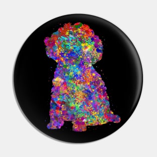 Toy Poodle dog Pin