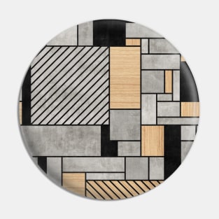 Random Pattern - Concrete and Wood Pin