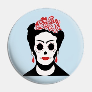 Frida Inspired Mexican Sugar Skull Pin