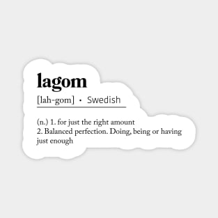 Lagom - Definition (Swedish) Magnet