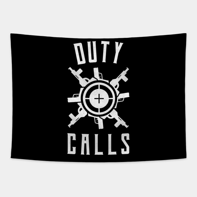 Duty Calls Tapestry by playerpup