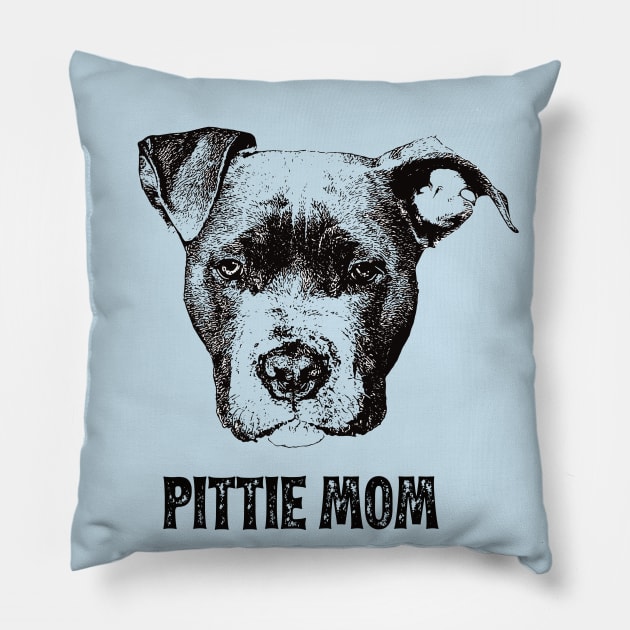 Pit Bull Terrier Mom - Pit Bull Mom Pillow by DoggyStyles