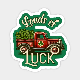 Loads of Luck - Antique Truck Magnet